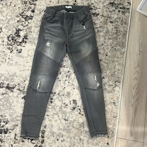 Medium,  gray-  grace and lace stretchy jeans
